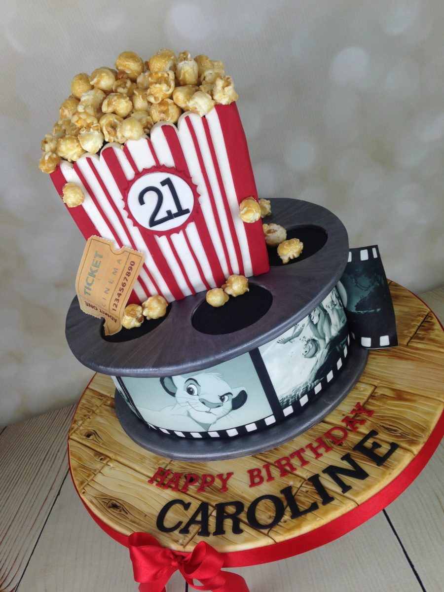 Film Reel And Popcorn 21st Birthday Cake Mel's Amazing Cakes