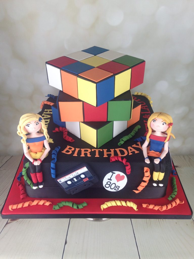 80's Themed Rubik's Cube Birthday Cake Mel's Amazing Cakes