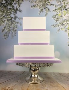 square wedding cake
