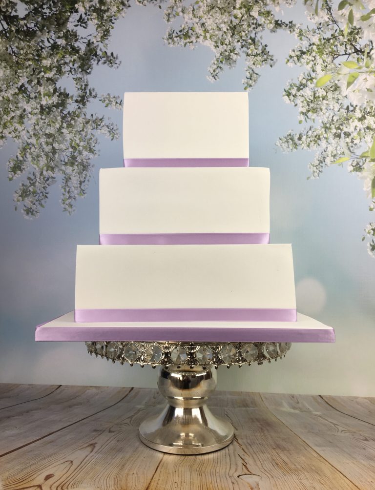 Sharp edges square wedding cake Mel's Amazing Cakes