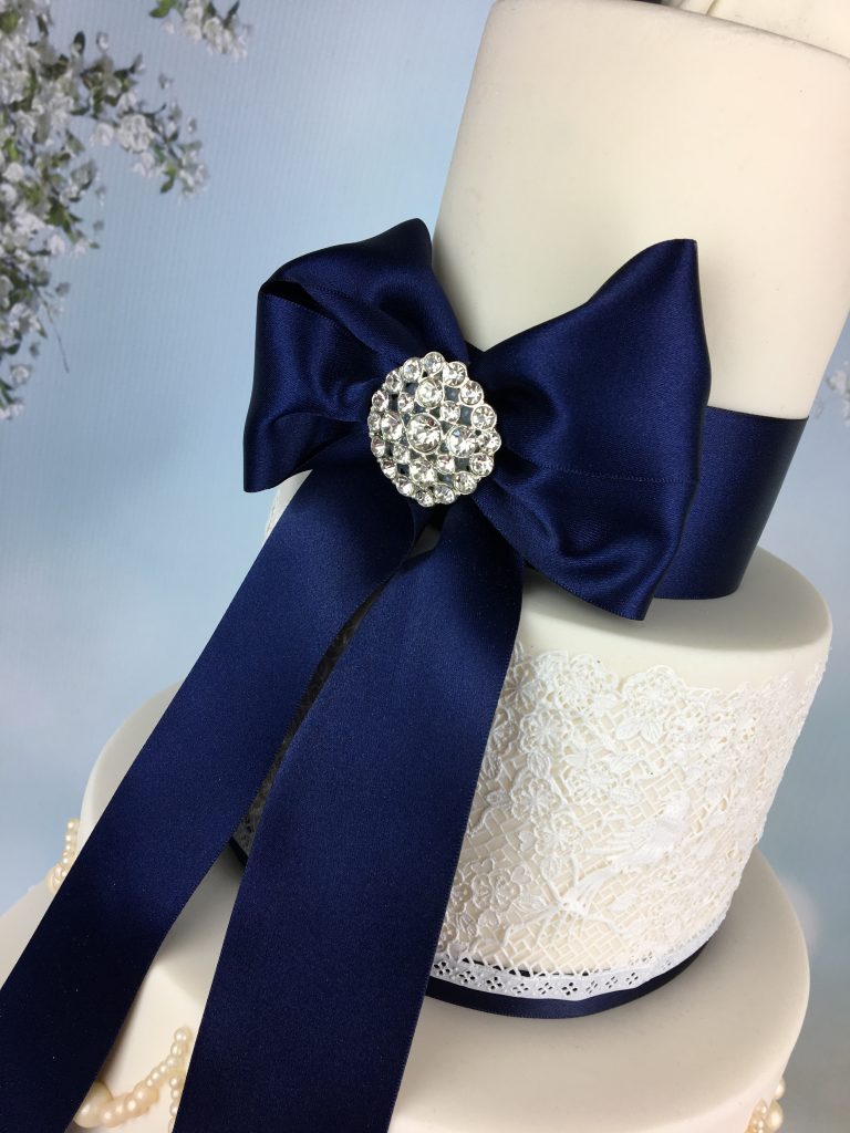 Navy blue wedding cake