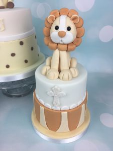 Lion christening cake