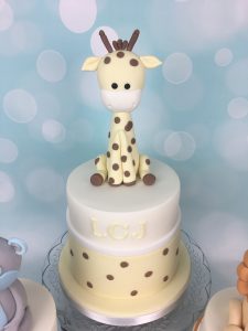 Giraffe christening cake