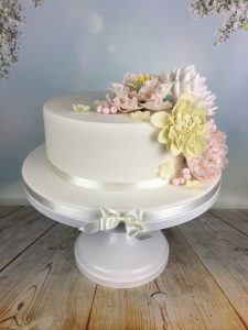 Sugar Roses Wedding Cake