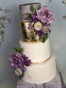 grey marble wedding cake