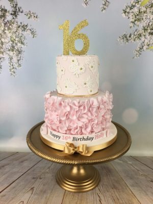 2 tier 16th Birthday Cake - Mel's Amazing Cakes