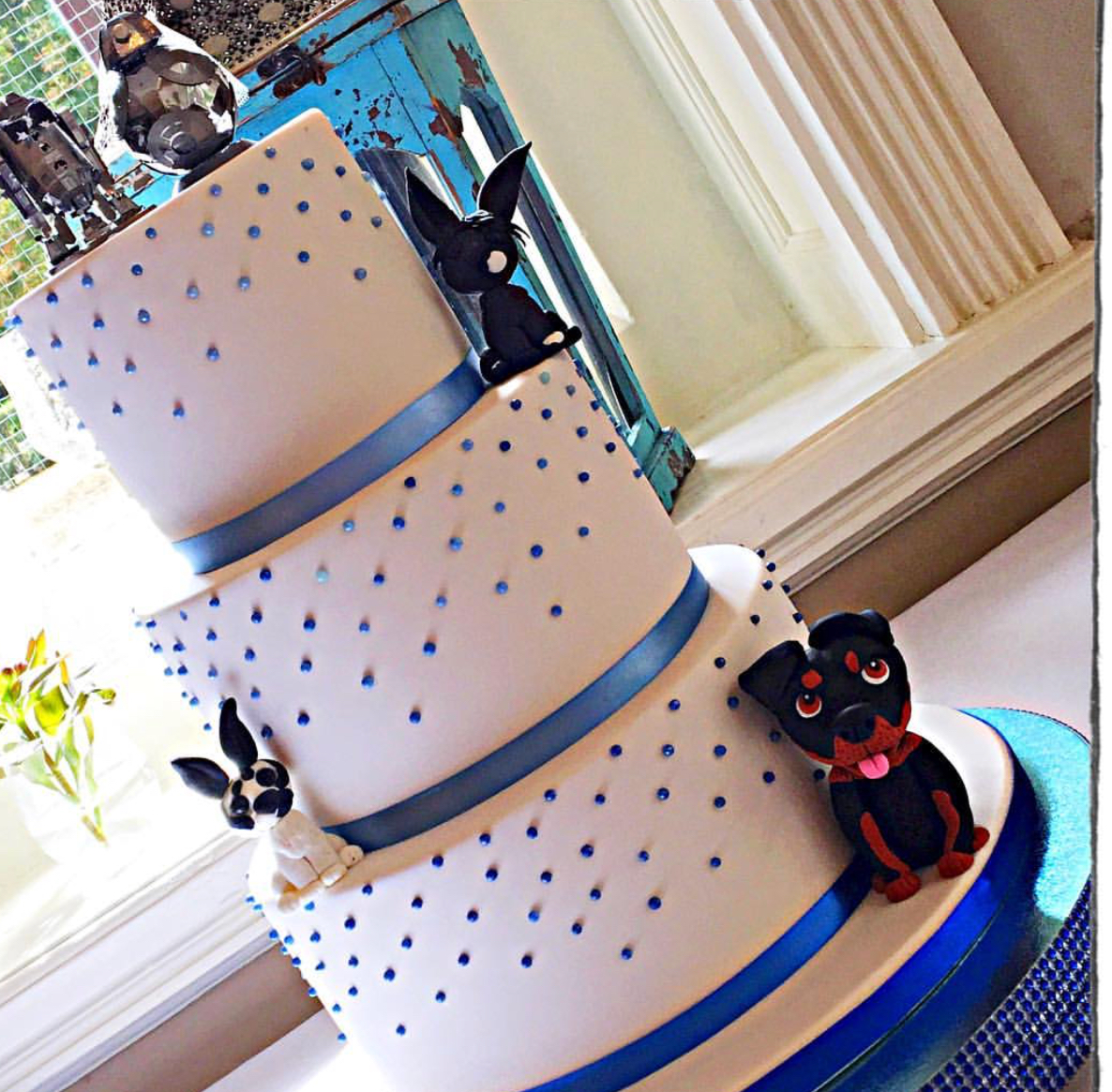 Wedding Cake with Pet Figures