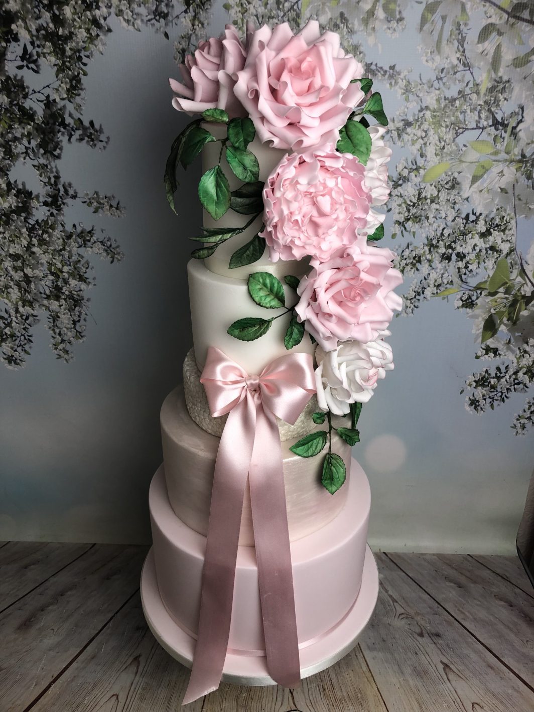 Pastel Colour Wedding Cake