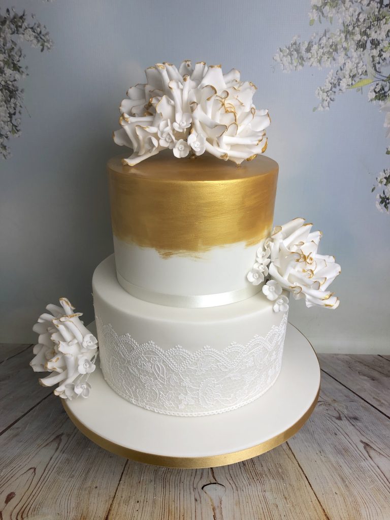 Golden Wedding Cake - Mel's Amazing Cakes