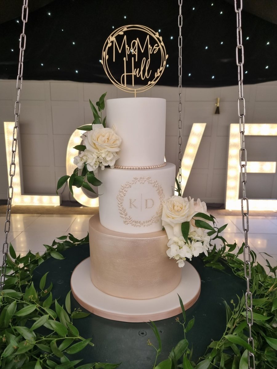Secret Reveal Wedding Cake