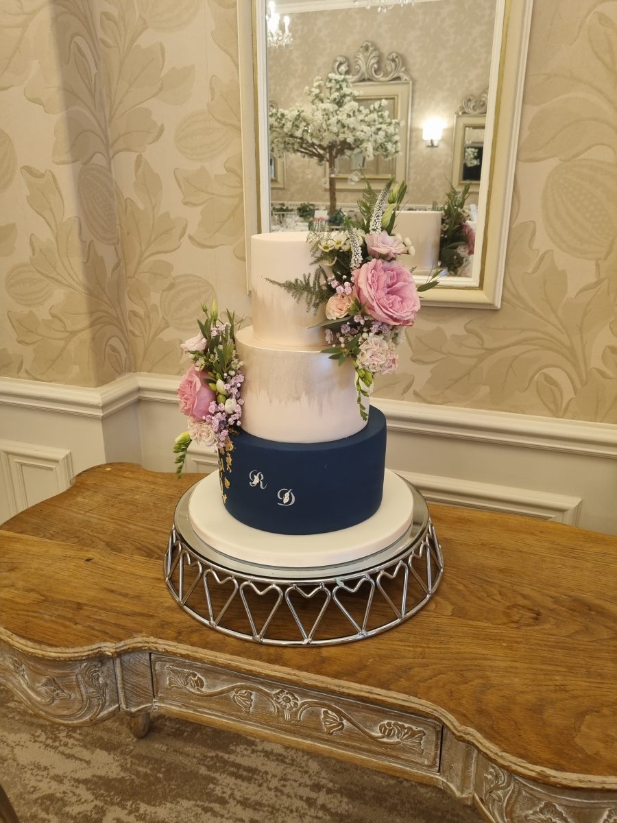 Navy Blue Wedding Cake